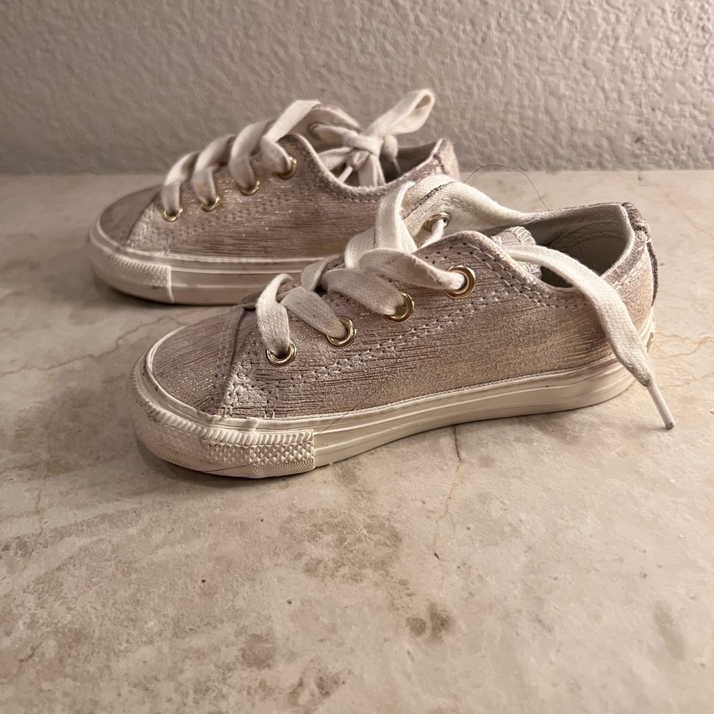Used Converse Toddler Shoes - Cream Shimmer - Picture 3 of 7